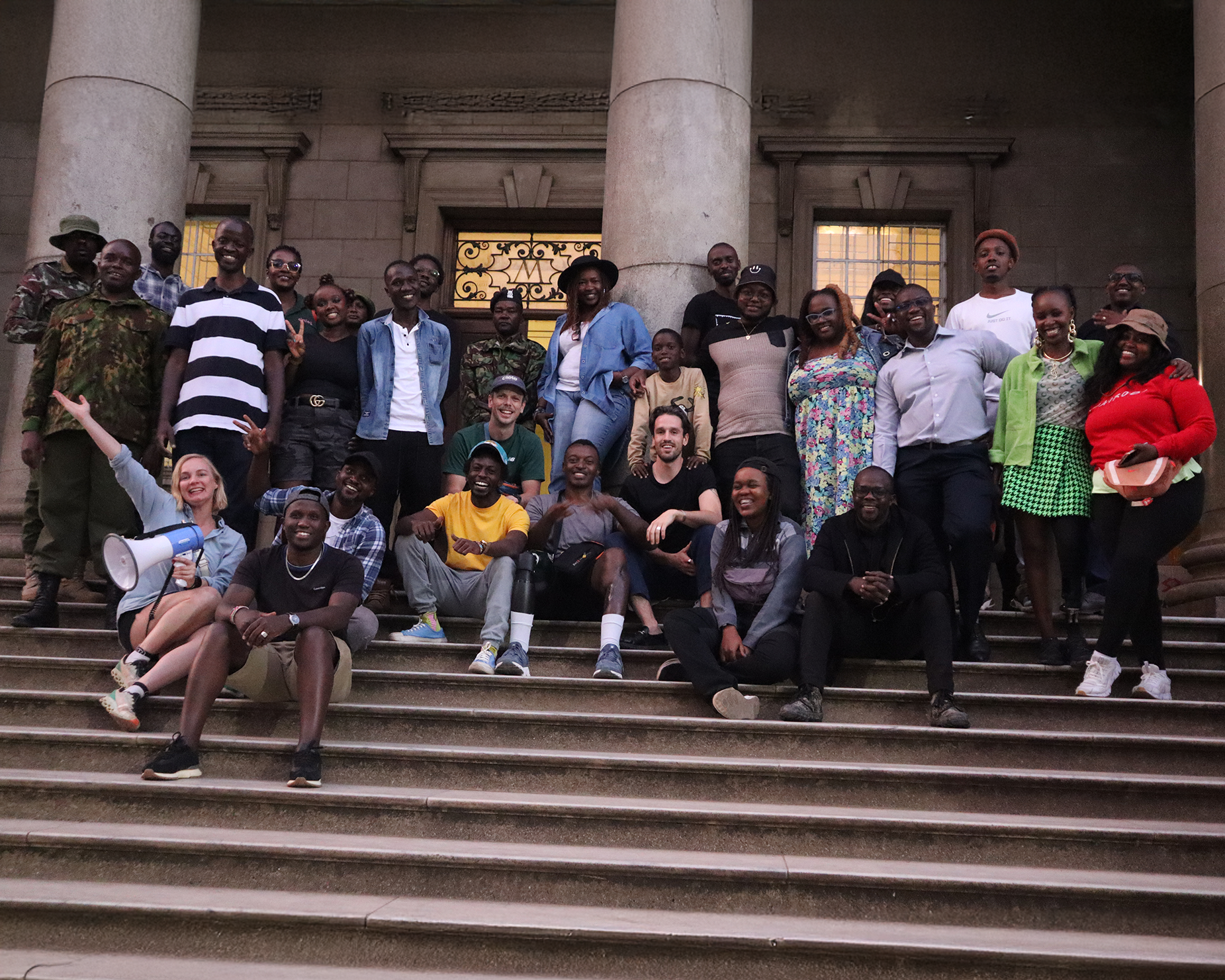 Toute l'équipe du film Unstoppable, un court métrage de Circleg.